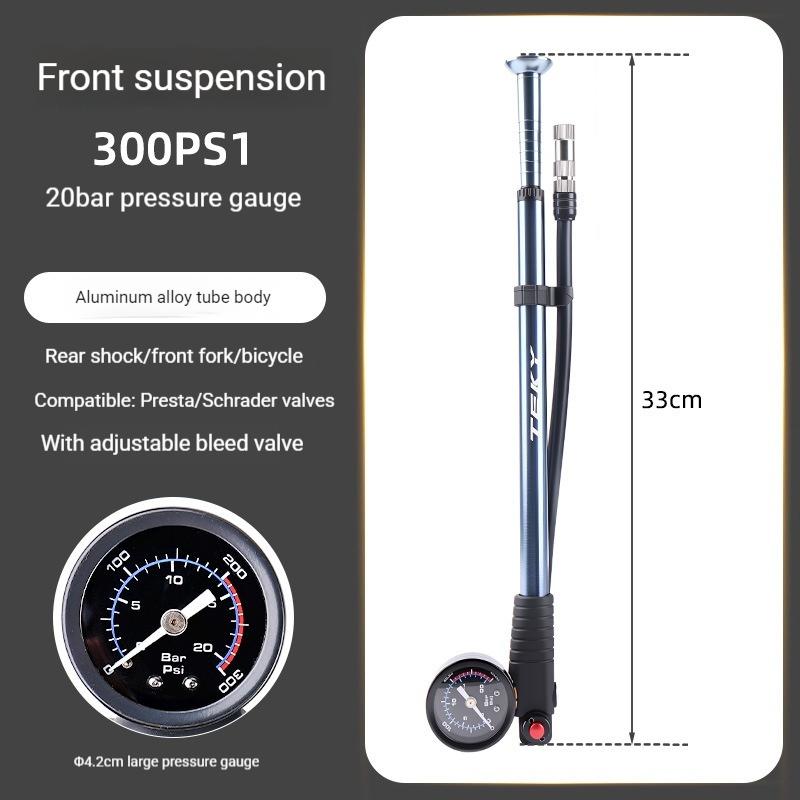 OFFBONDAGE Portable Bicycle Pump 300PSI Bike Air Pump Portable Tire Inflator MTB Road Bike Pump with Gauge Schrader Presta Valve