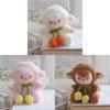Sheep Plush Keychain With Tulip Flower Design For Gift And Bag Decoration