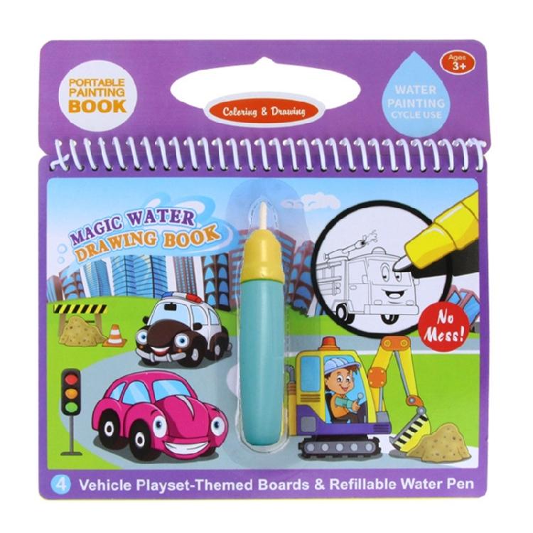 

Toddler Magical Water Drawing Book with Refillable Water Pen Reusable Water Doodling Book for Kids Doodling Painting