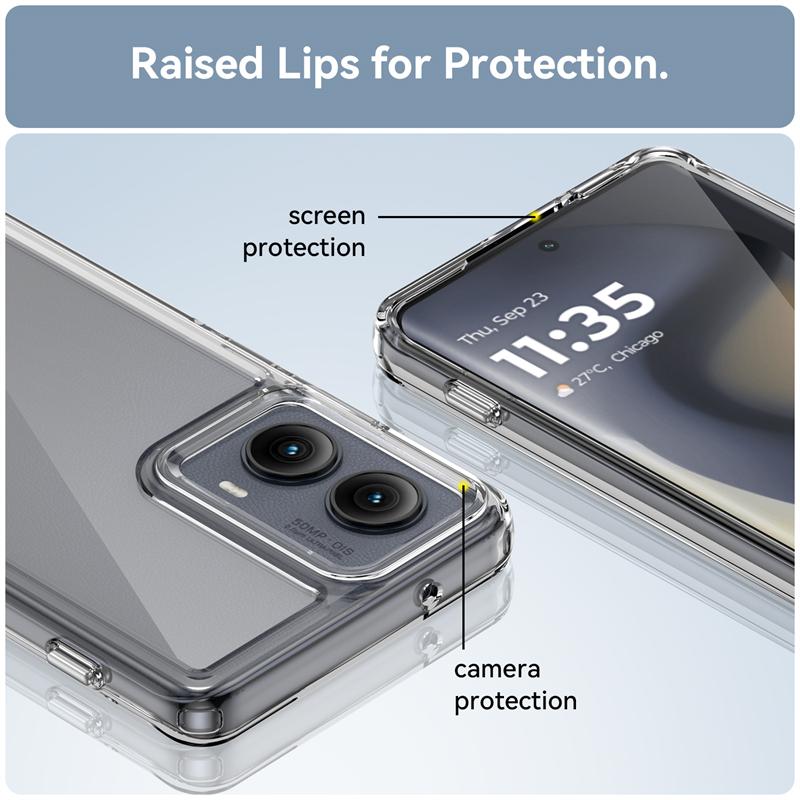 Für Moto Edge 2024 Hülle Cover Motorola Moto Edge 2024 Capas Stoßfeste Bumper Transparente Farbe Klar Für Fundas Moto Edge 2024