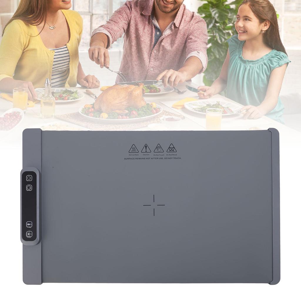 Electric Warming Tray Full   Heating Rollable Portable Silicone 3 Temperature Settings Versatile Food Warmer 60 degrees C-100 degrees C for Gath