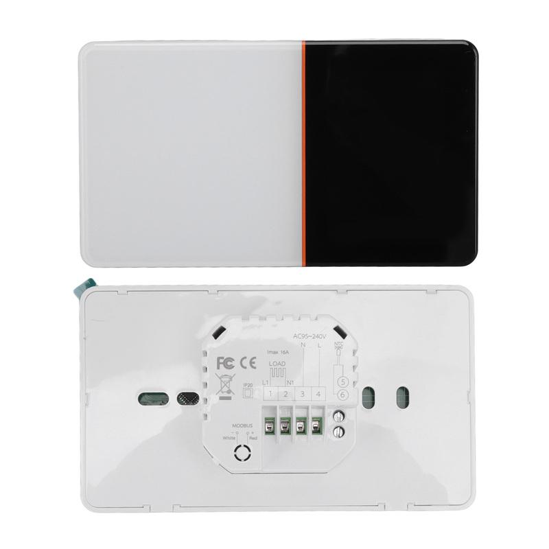 Smart Electric Thermostat White Programmable WiFi Thermostat with Temperature Humidity PM2.5 Detection for Home AC95‑240V