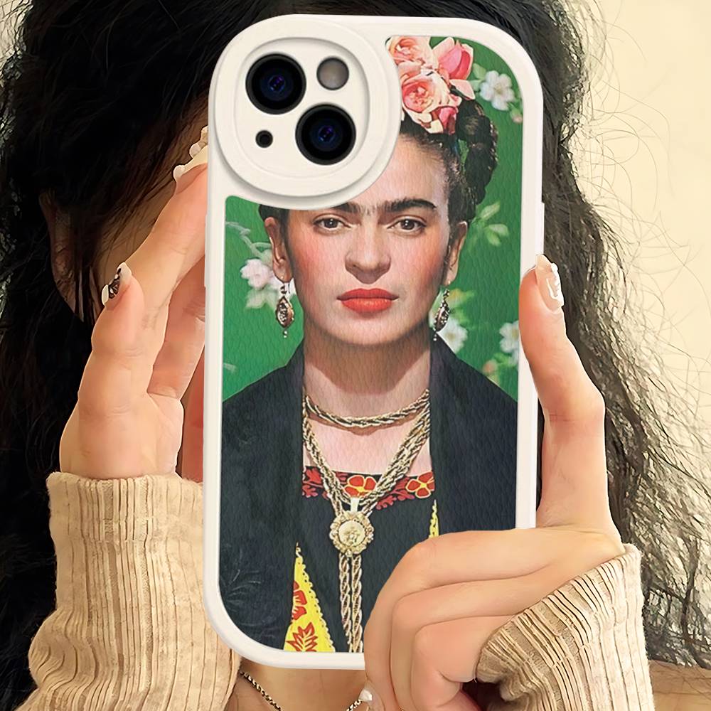 Fashion F-Frida K-KahlosS Leather Phone Case For IPhone 16 15 14 17 Pro Max 11 12 Mini Plus Soft Shell