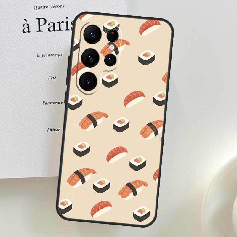 Japanische Sushi Lebensmittelhülle Für Samsung Galaxy S26 Ultra S25 S24 S22 S21 S23 Ultra Plus S10 S20 S25 FE Handyhülle