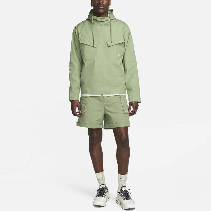 Nike Bluza z kapturem z logo w jednolitym kolorze z kieszenią Męskie topy Zielony DX0718-386