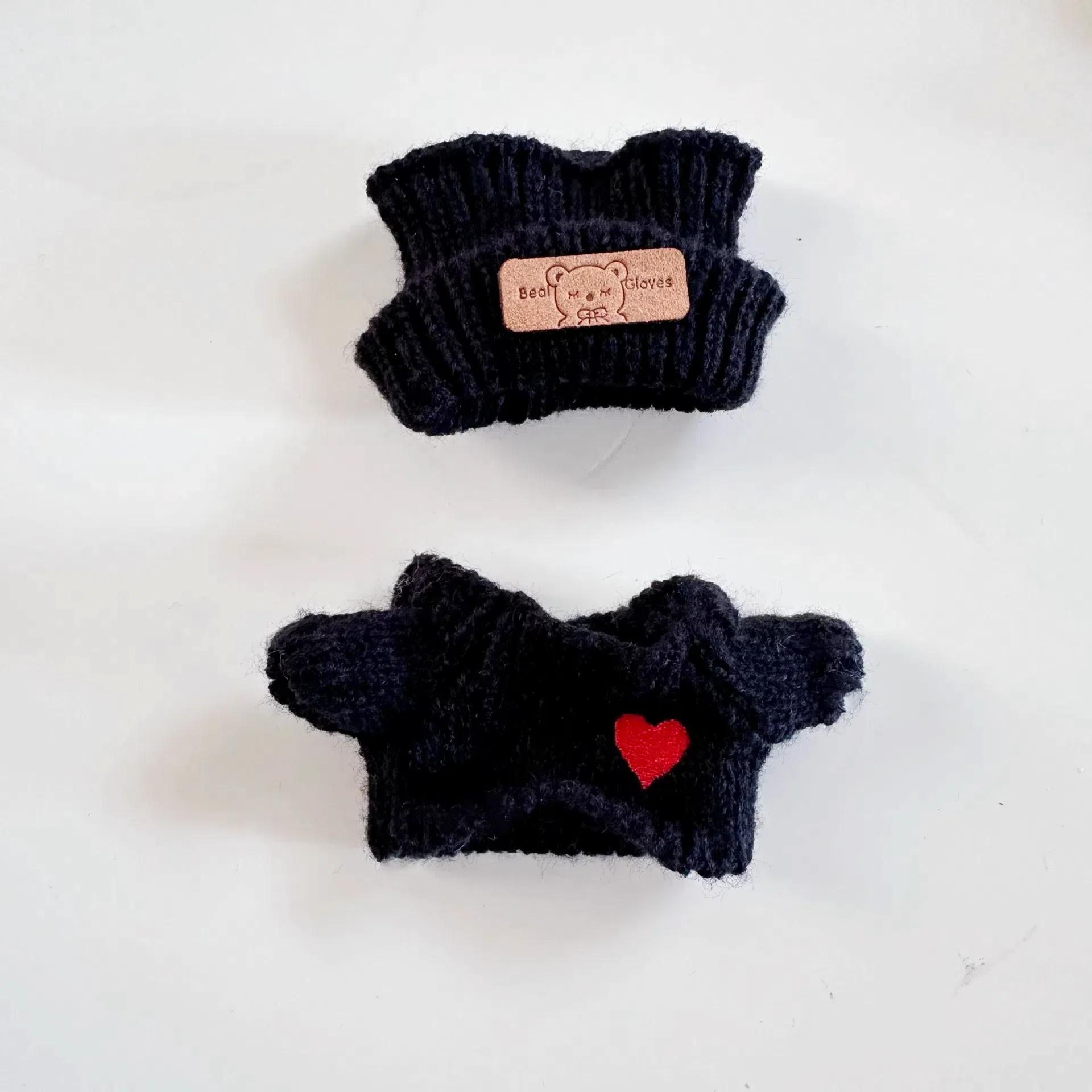 

Одежда для куклы Лабубу Шапка с логотипом медведя Свитер с надписью Love Комплект 17 см Милое украшение Маленькая одежда Игрушка Подарок на день рождения Кукла не входит