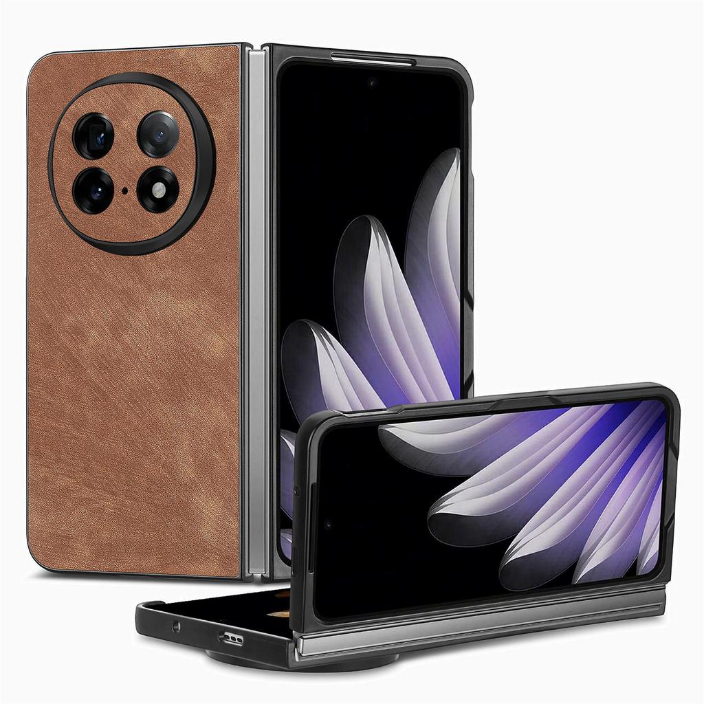 For Oppo Find N5 5G Case Shockproof Slim Retro Leather Phone Back Cover