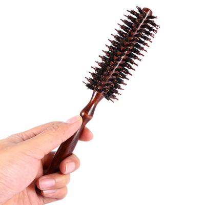 Antistatic Curling Hair Care Comb Round Wooden Handle Curly Brush Styling Hairdressing DIY Tool