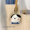 1 Pcs Cartoon Plush Foll Bear Puppy Doll Fabric Pendant Student School Bag Pendant Keychain Decoration