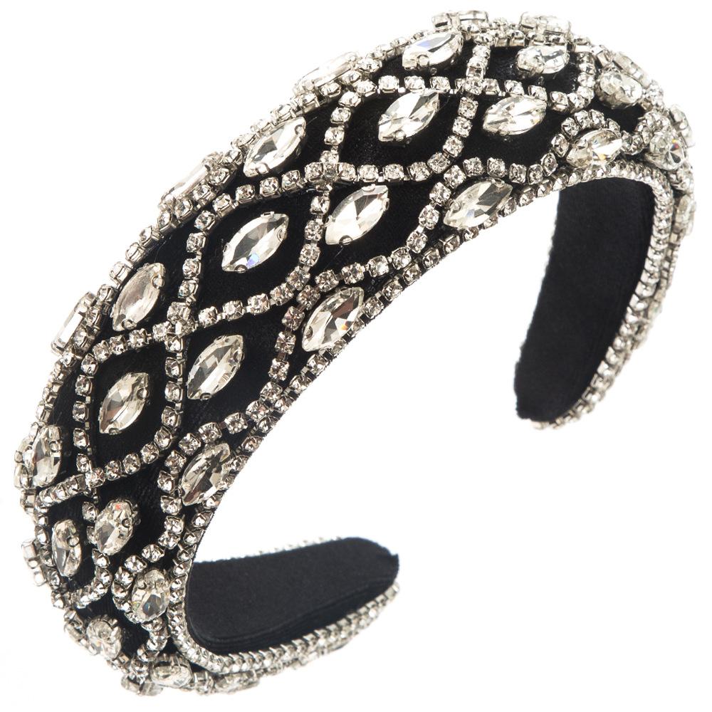 Ins Fashion Gold/Silver Pearl Hair Band Luxury Baroque Rhinestone Headband Girls Sweet Headwear Hair Accessories