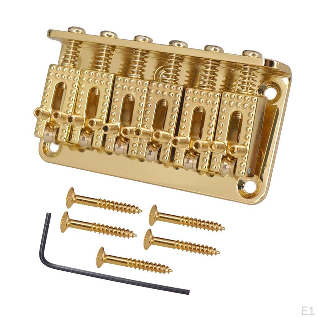 Фиксированный бридж для электрогитары Hardtail серебряный — фото 5