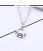 Retro Crown Necklace with Hands Holding Heart Pattern Ornament Christmas Birthday Gift