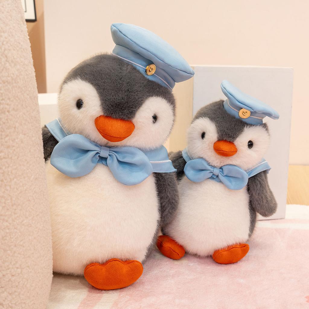Cute Navy Little Penguin Plush Toy Doll Soothing Doll Healing Ragdoll Children's Birthday Gift Female