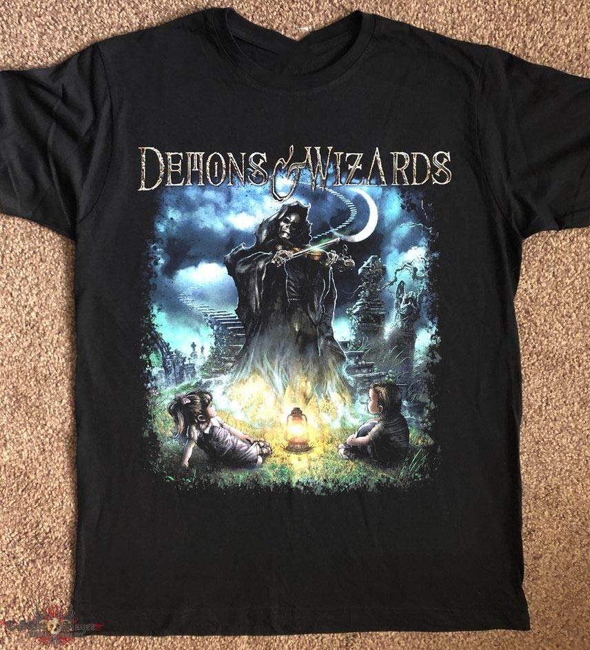DEMONS & WIZARDS Band Album Heavy T Shirt S-5XL Cotton Black BT765 Unisex T-Shirt L