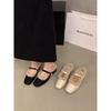 Thick Heel French Small Fragrant Wind Fluffy Slippers Women's Shoes 2025 New Autumn and Winter Bag Head Half Slippers Velvet Cotton Shoes