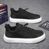 Autumn new pure black casual canvas board shoes lightweight soft-soled trendy shoes