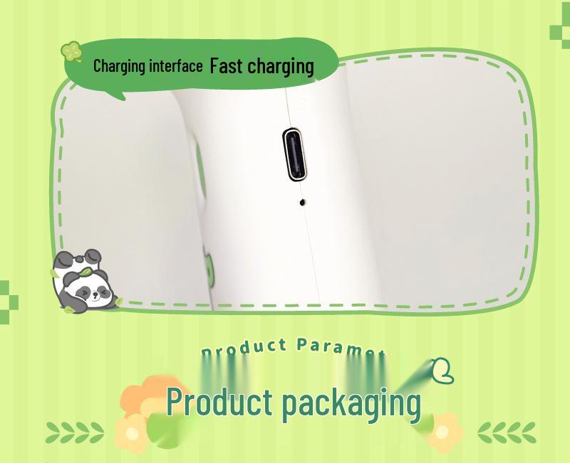 Green Panda USB Rechargeable Mini Desk Fan