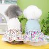 Pet Clothing Dog Clothing Spring Summer Thin Teddy Cat Bigbear Pomeranian Small Dog Princess Jumpsuit Skirt
