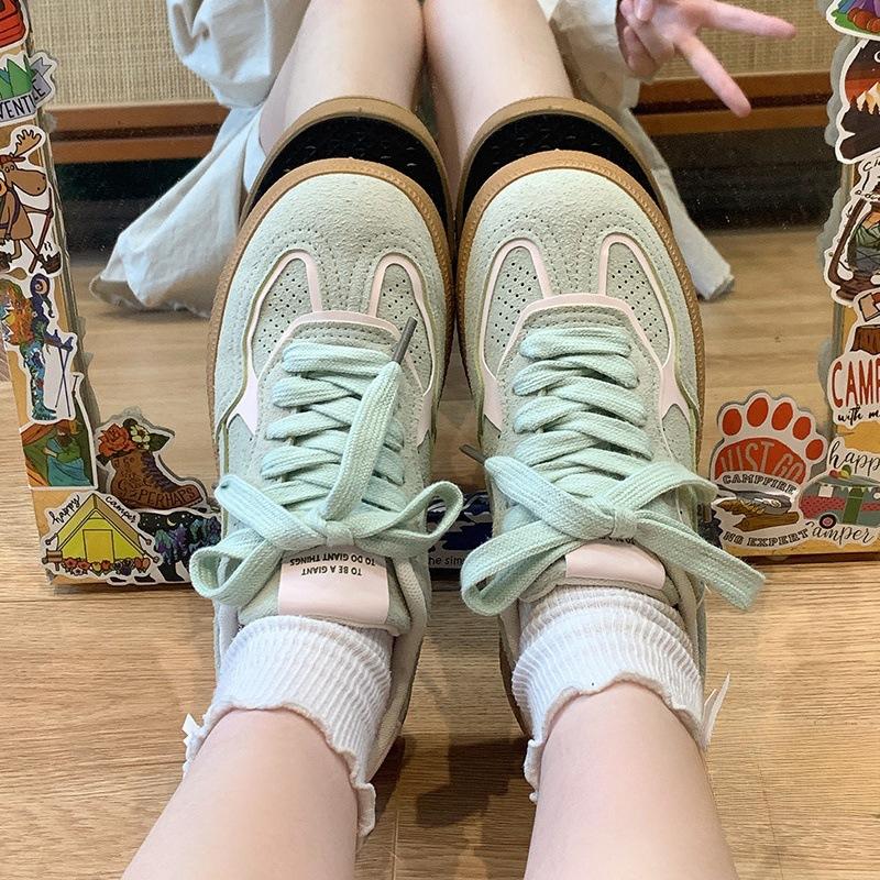 Niche Retro German Training Shoes Women's Summer Breathable Women's Shoes White Shoes Ins Versatile Fashion Casual Board Shoes Casual Board Shoes