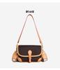 Women's Vintage Color Block Saddle Crossbody Bag - Large Capacity, Single Shoulder, Commuter Style 2025