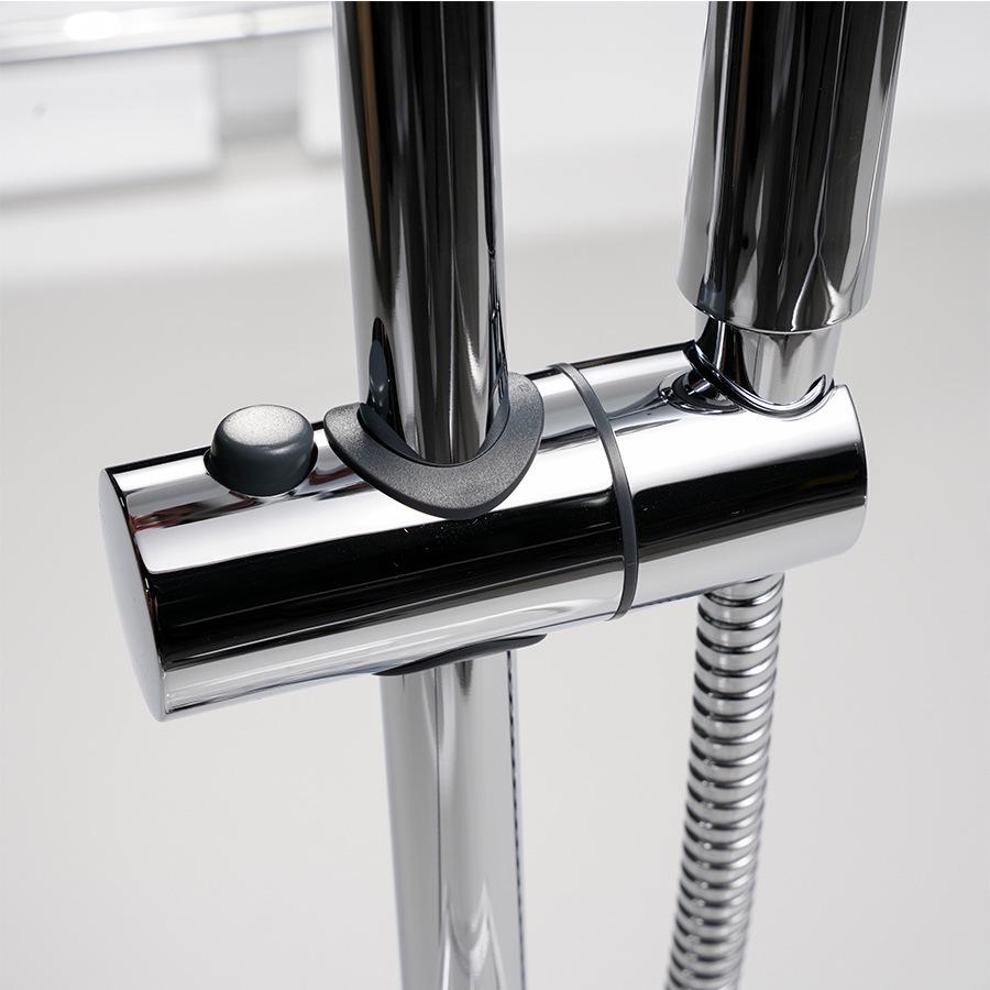 Verstellbares Duschkopfhalter- und Duschstangen-Set aus 304 Edelstahl