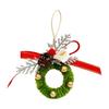 Süße saisonale Partygeschenke Handgefertigter Pfeifenreiniger Weihnachtsdekoration, Fertige Chenille-Stiele Kranz Bastelarbeiten Baumschmuck mit Tannenzapfen und