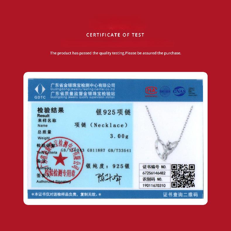 Mother'S Day Double Ring Necklace S925 Sterling Silver Fashion Explosive Snake Bone Chain Jewelry