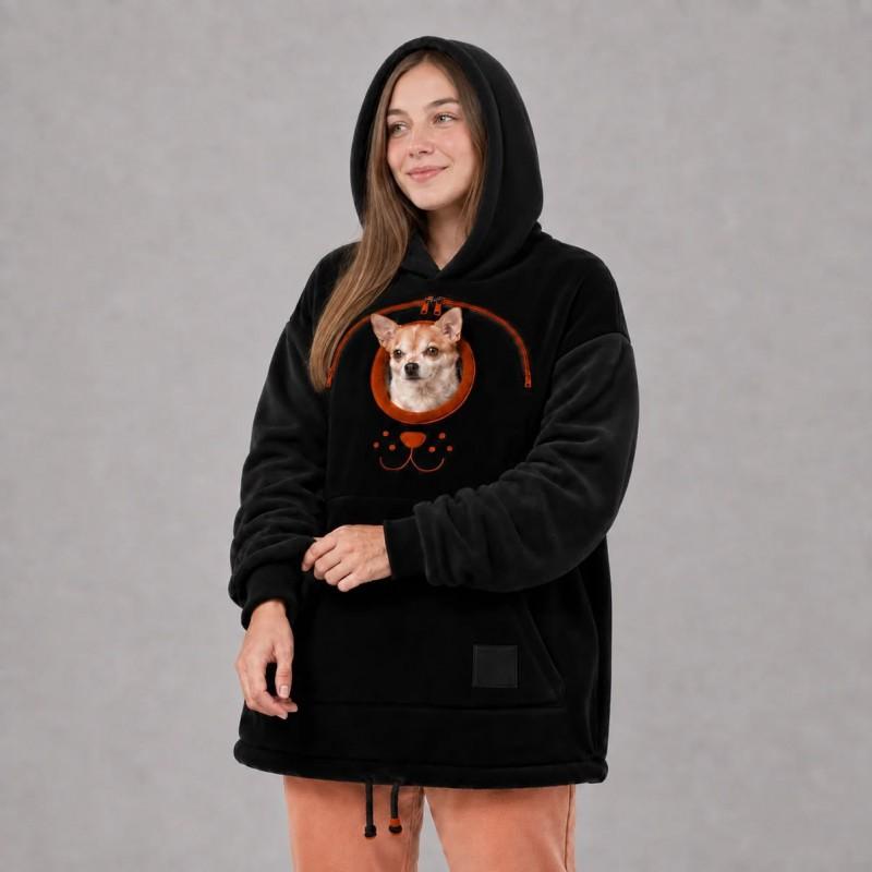 2026 Fleece Hoodie Men Women Loose Fit Warm Casual Pullover Long Sleeve