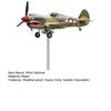 Shark Mouth Warplane Wind Spinner Metal Weather Vane Kinetic Shark Fighter Windmill Sculpture Outdoor Garden Yard Patio Lawn