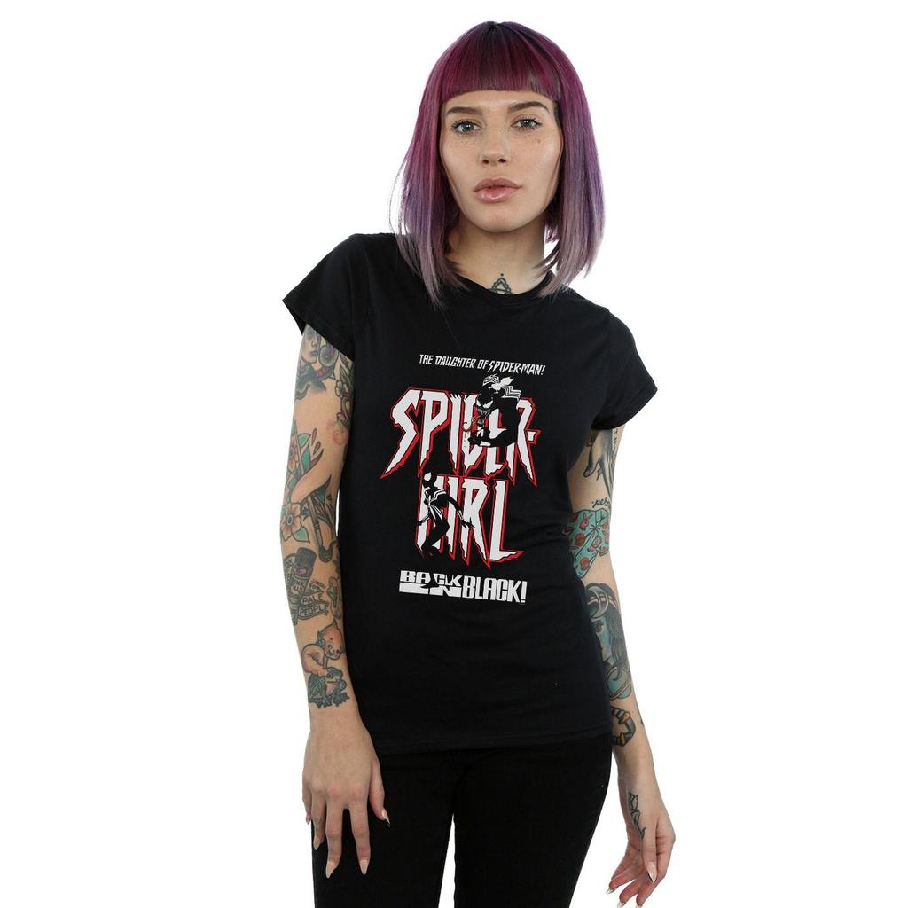 Marvel Womens/Ladies Spider-Girl Back In Black Cotton T-Shirt