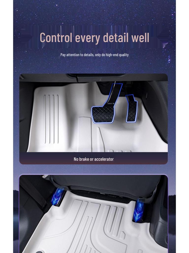 Durable, eco-friendly, odorless TPE high-side floor mats for Chery Jetour PRO EV.