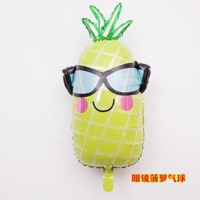 Glasses Sun Shaped Balloons Party Decorations Pography Props Watermelon Pineapple Summer Themed Aluminum Film Balloons