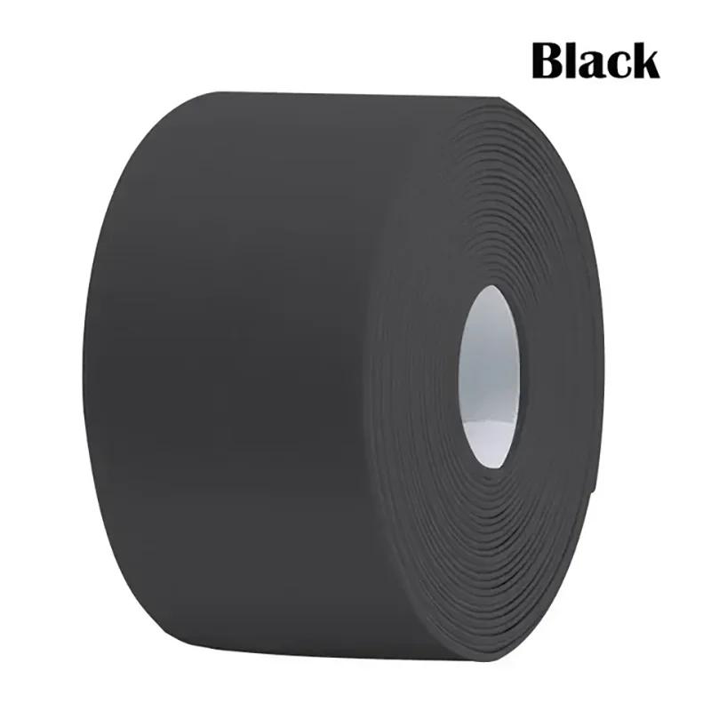 

1 roll of waterproof and mold proof toilet sealing strip, kitchen bathroom self-adhesive sealing tape, bathroom waterproof tape 3.8CM(1.5inch)&3.2M(10.5 Feet) чорний