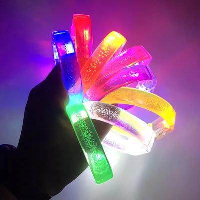 5Pcs Luminous Bracelet Led Light Up Wristband Concert Support Bracelet Multi Color Luminescence Glow In The Dark Party Supplies