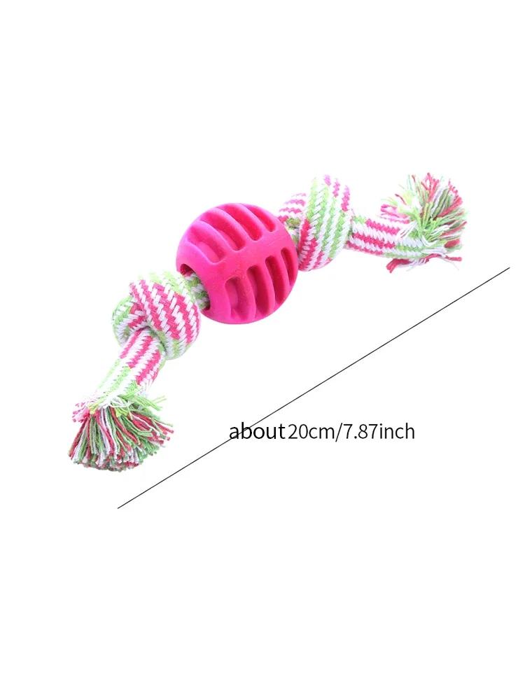 Pet Supplies Pet Dog Toy Cotton Rope Double Knot Ball Bite Resistant Tooth Cleaning Toy Ball