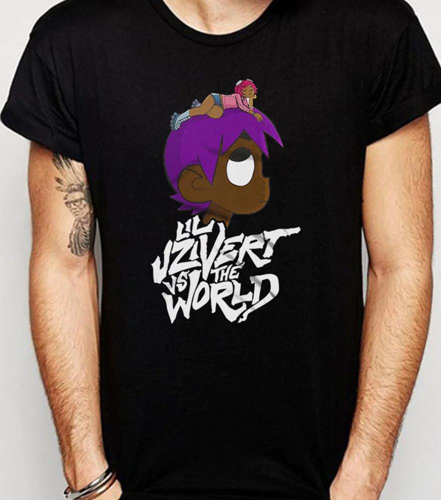 Lil Uzi Vert Vs World caricature black T-shirt short sleeve S to 5Xl JM609