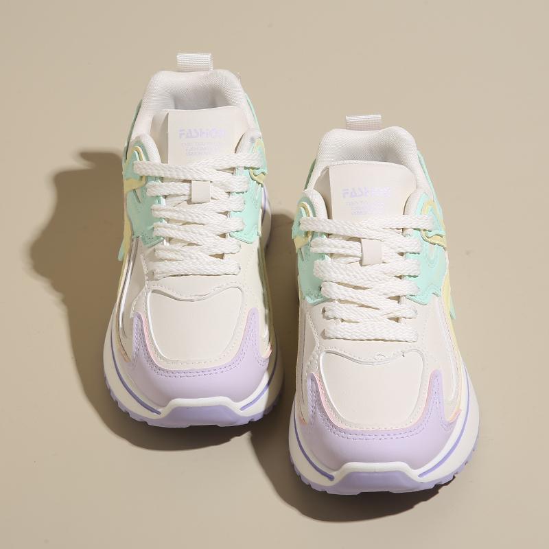 Fashion Sneakers Women Platform Flat Shoes Woman Casual Trainers Ladies Chunky Girls School Casual Running Light Tenis Pink Non-slip