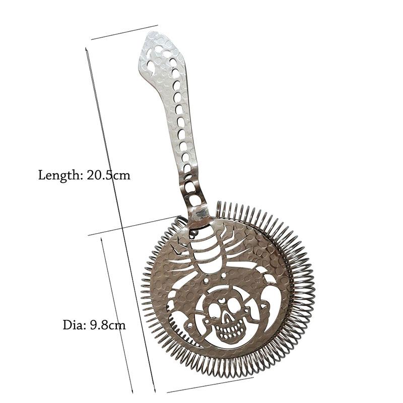 Hawthorn Strainer Hammered Scorpion Cocktail Strainer Stainless Steel Bar Strainer Professional Cocktail Bar Tools