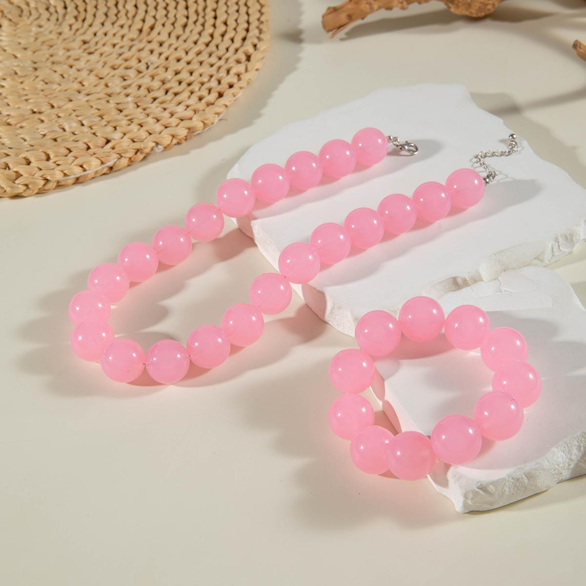 

Летние новые желейные прозрачные акриловые бусины женские аксессуары наборы маленькие свежие морские каникулы цвета допамин стиль