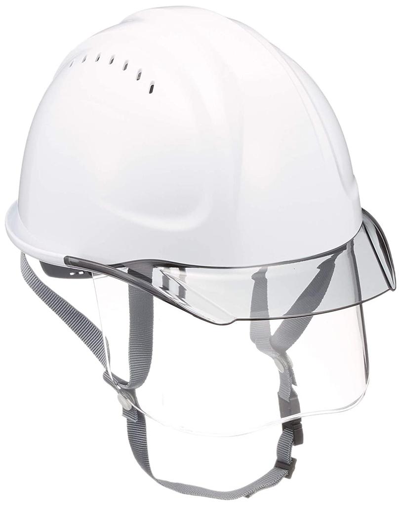 Přilba s Work Aero [DIC Plastics] štítem, Použití, Větraná, Síťovina, SYA-CSV-SFE4M-M2, Bílá/Kouřová