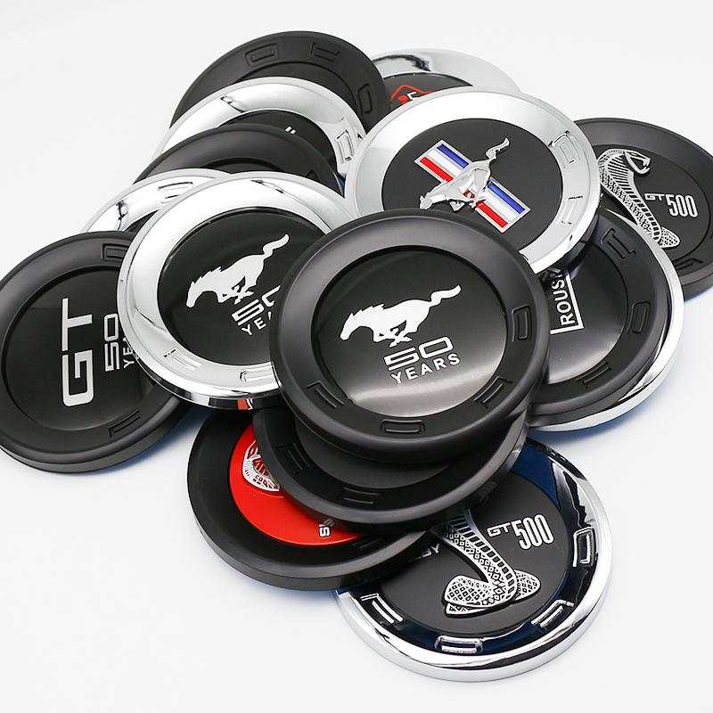 1 pièce Emblème Logo Coffre Voiture ABS Style Roue Autocollant Badge pour Mustang 5.0 Roush Shelby GT500 Cobra Laguna Décalcomanie Arrière