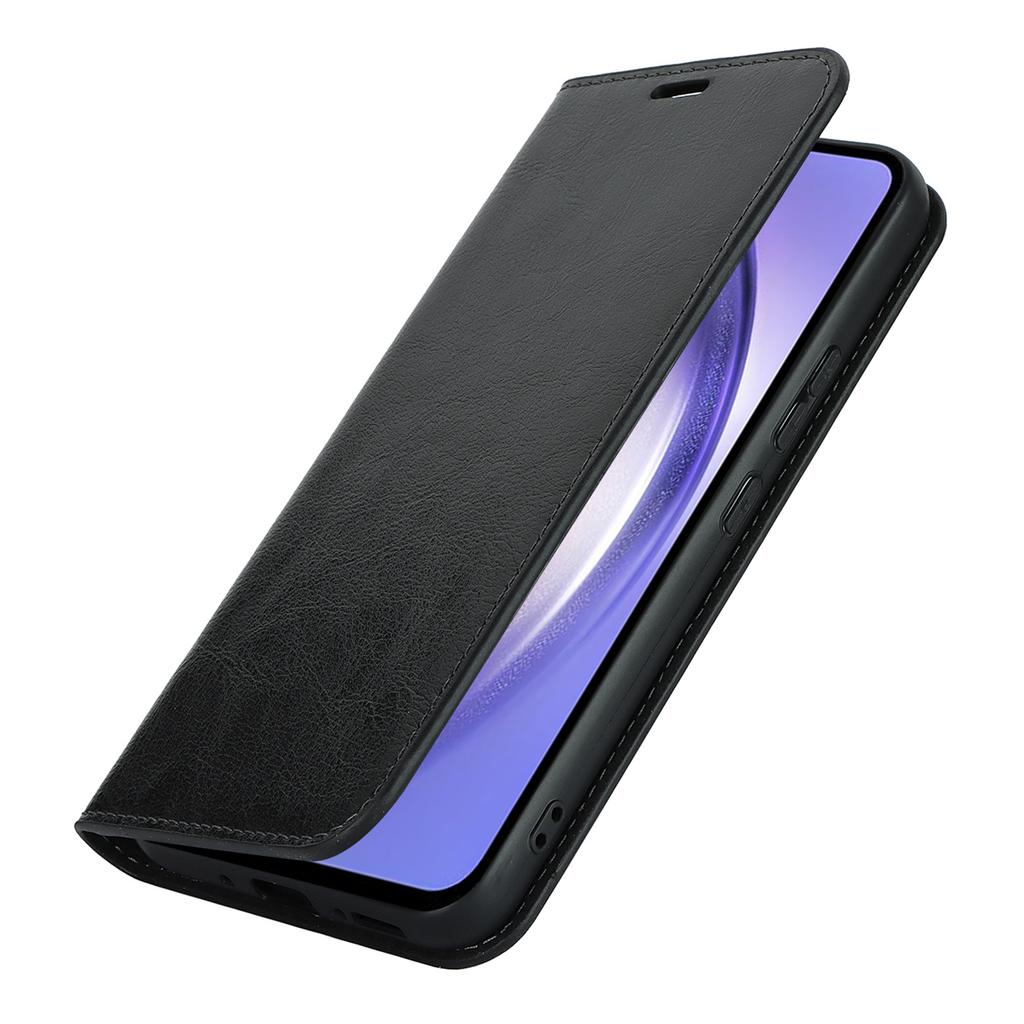 Portofel tip suport pentru Samsung Galaxy A54 5G Textură Crazy Horse Piele de vacă autentică Husă Carcasă telefon