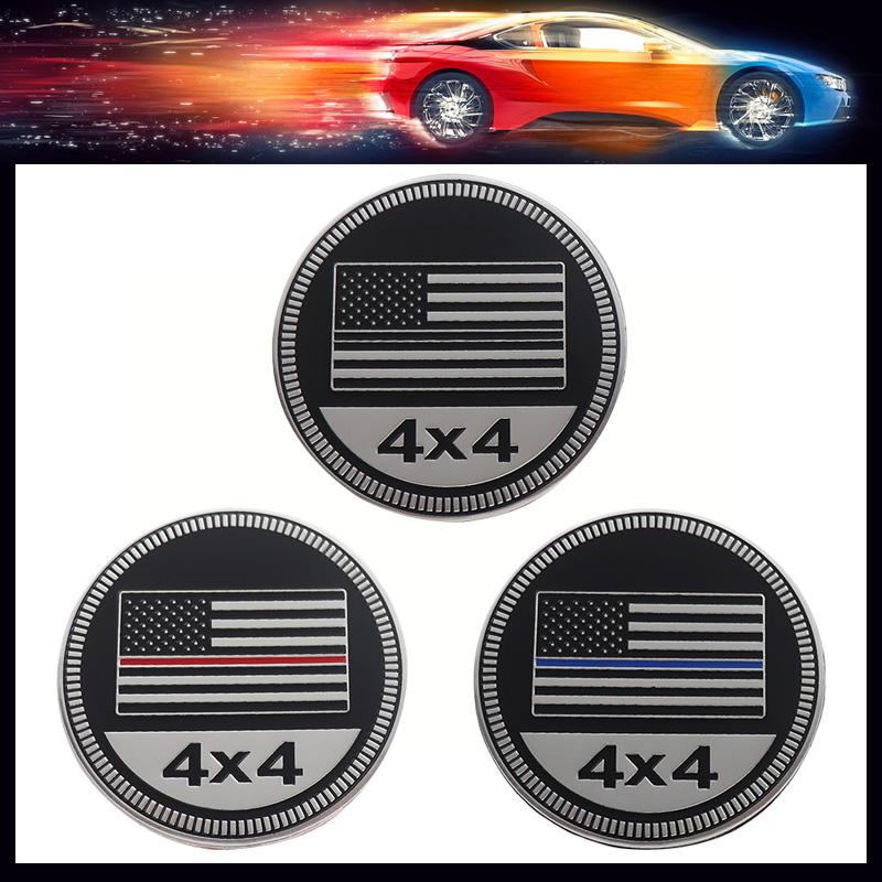 3D Aluminium American Flag Car Fender Rear Decal Emblem Badge Sticker Off-Road Vehicle Decoration Accessories