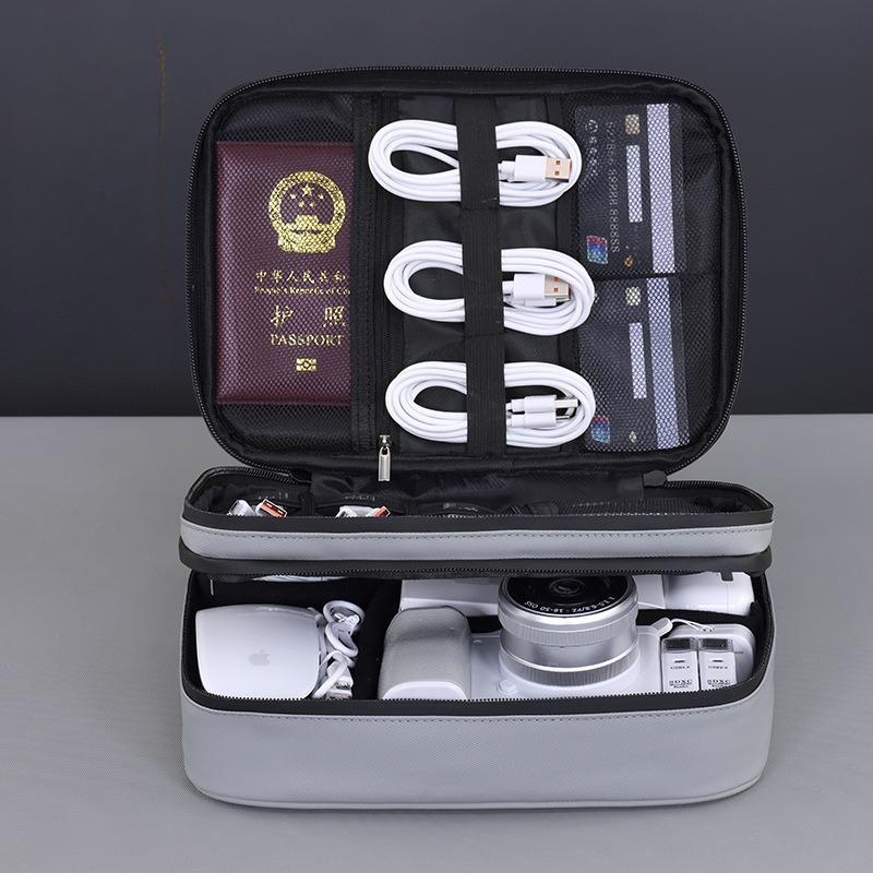 New Portable Digital Storage Bag Essential for Travel, USB Data Cable Charger Storage Bag Multifunctional Organizer for Cables