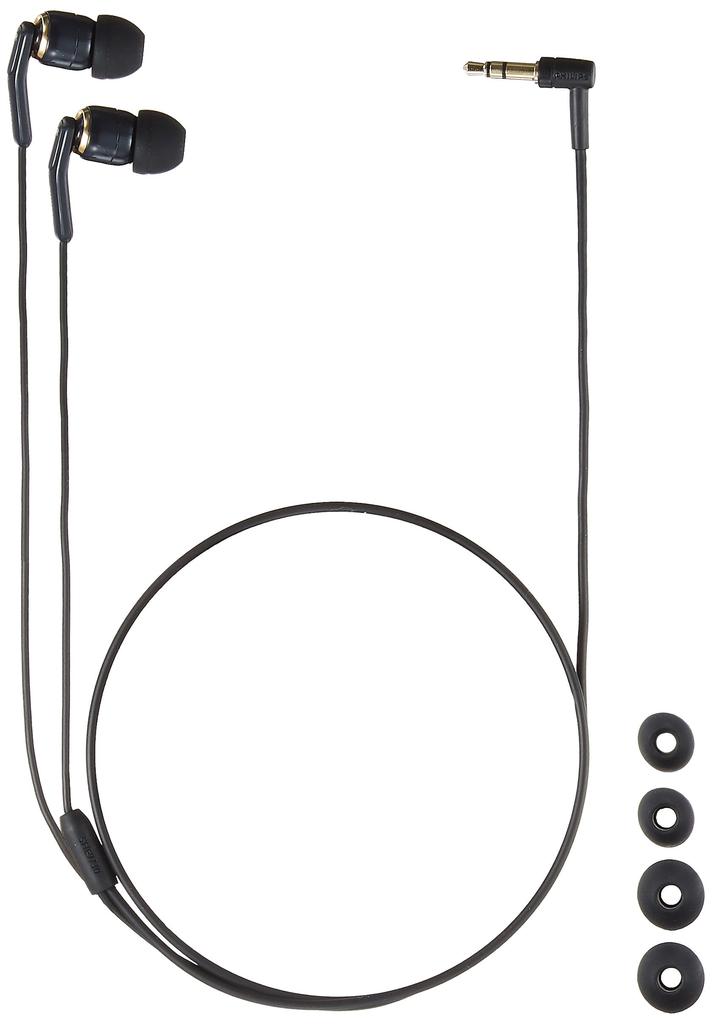 PHILIPS SHE9730 Audio Black SHE9730BK In-Ear Headphones, High-Resolution Compatible, []