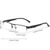 Fashion Half Frame Reading Glasses Men Women Square Metal Optical Eyeglasses Vintage Presbyopia Eyewear