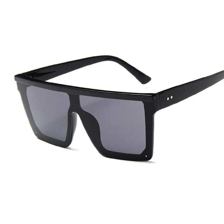 

Square Sunglasses Woman Luxury Vintage Brand Designer Sun Glasses Female Big Frame Mirror Black Silver Flat Top Oculos De Sol