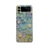 Blue oil painting sunflower suitable for Samsung ZFlip6/5 mobile phone case ZFlip3/4 folding screen anti-drop protective case