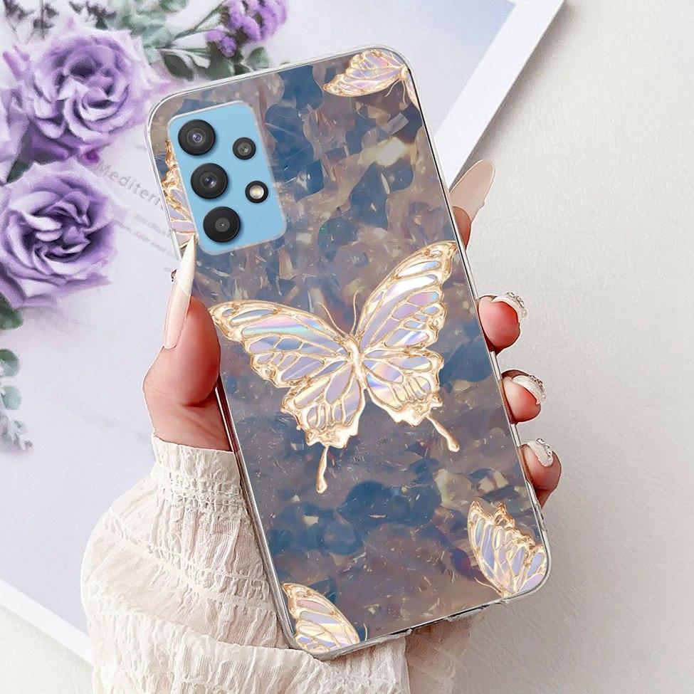 For Samsung A32 5G Case SM-A326B Clear Cute Cat Fashion Funny Painted Back Cover For Samsung Galaxy M32 5G Phone Case SM- M326B