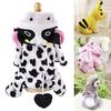 Autumn Winter Cute Dinosaur Rabbit Elk Dog Puppy Plush Warm Hoodie Pet Clothing